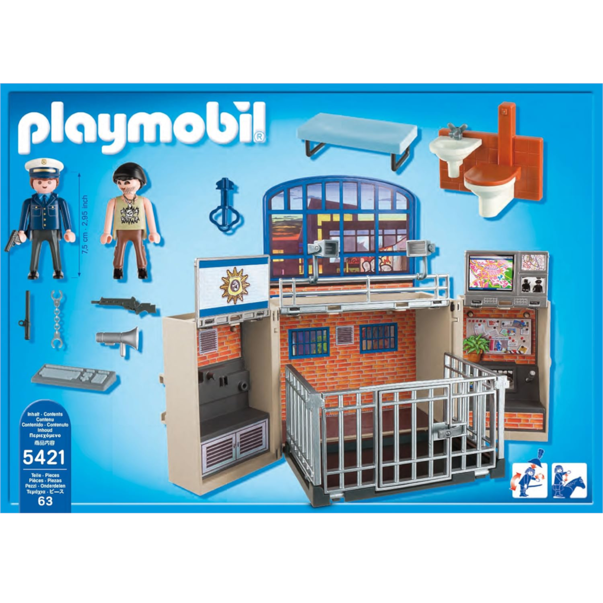 Playmobil 5421 - City Action - Polizeistation Aufklapp-Spiel-Box für Unterwegs