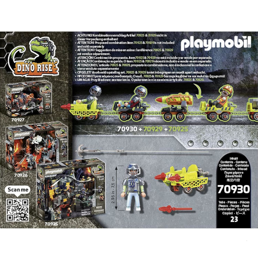 Playmobil 70930 - Dino Rise - Mine Cruiser - Schienenfahrzeug Zubehör
