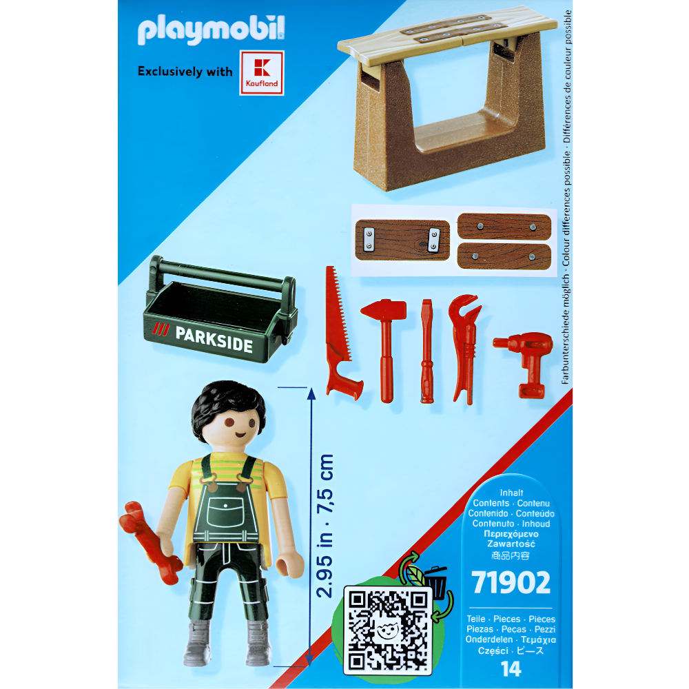 Playmobil 71902 - Kaufland Handwerker mit Parkside Werkzeug
