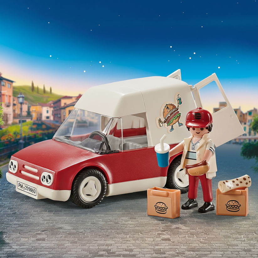Playmobil 9860 - Lieferservice Lieferant Lieferdienst für Burgerladen