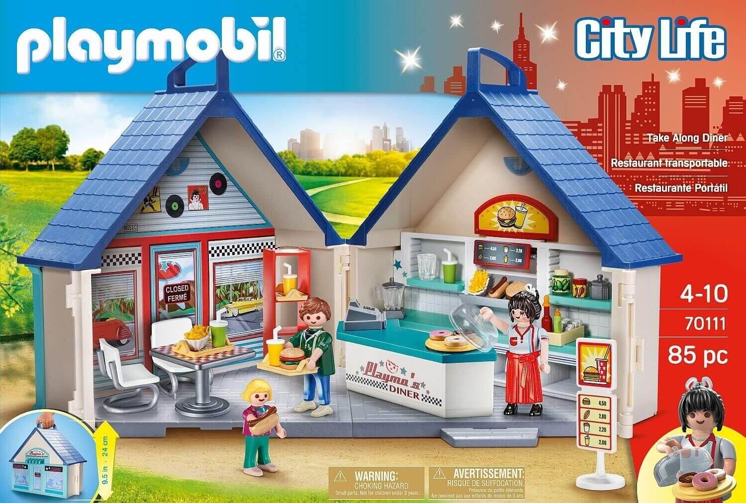 Playmobil 70111 - City Life - Imbiss Burgerladen American Diner - Spielbox