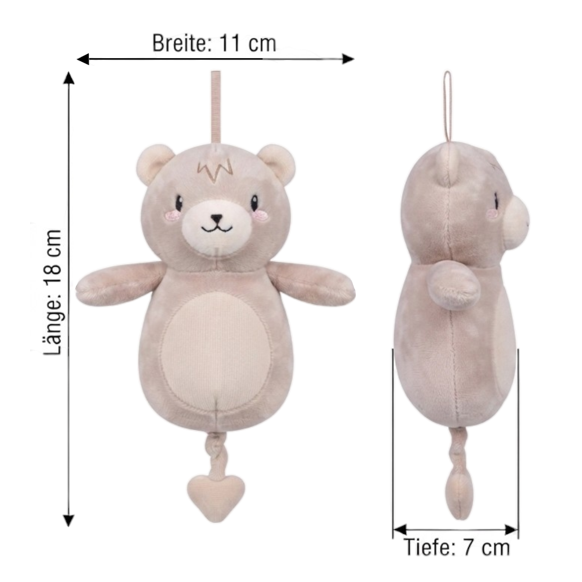 Baby Spieluhr Bär Einschlafhilfe Kuscheltier Geschenk zur Geburt