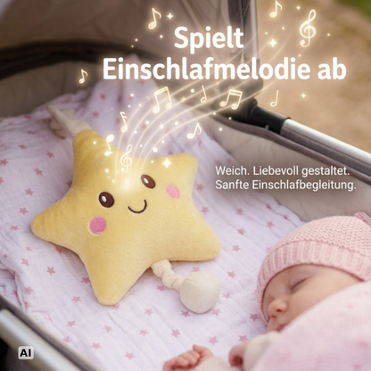 Baby Spieluhr Stern mit Gesicht Einschlafhilfe Kuscheltier Geschenk zur Geburt