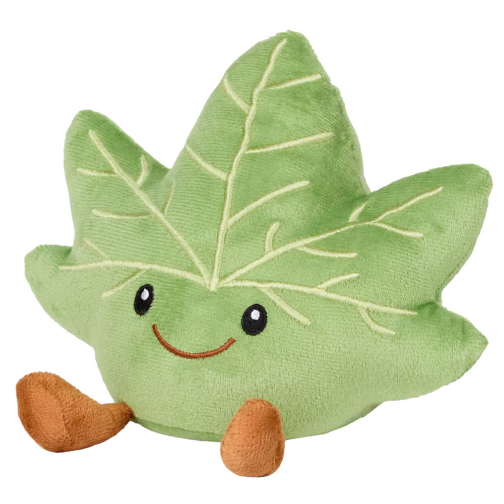 Süßes Ahornblatt Dekofigur 18 cm Herbstdeko Tischdeko Kawaii Stofffigur