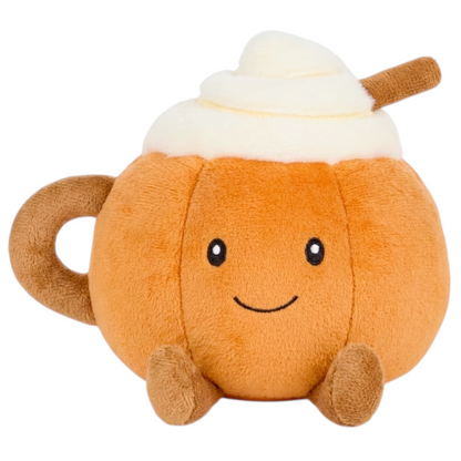 Süßer Kürbis Tasse Dekofigur 18 cm Herbstdeko Tischdeko Kawaii Stofffigur