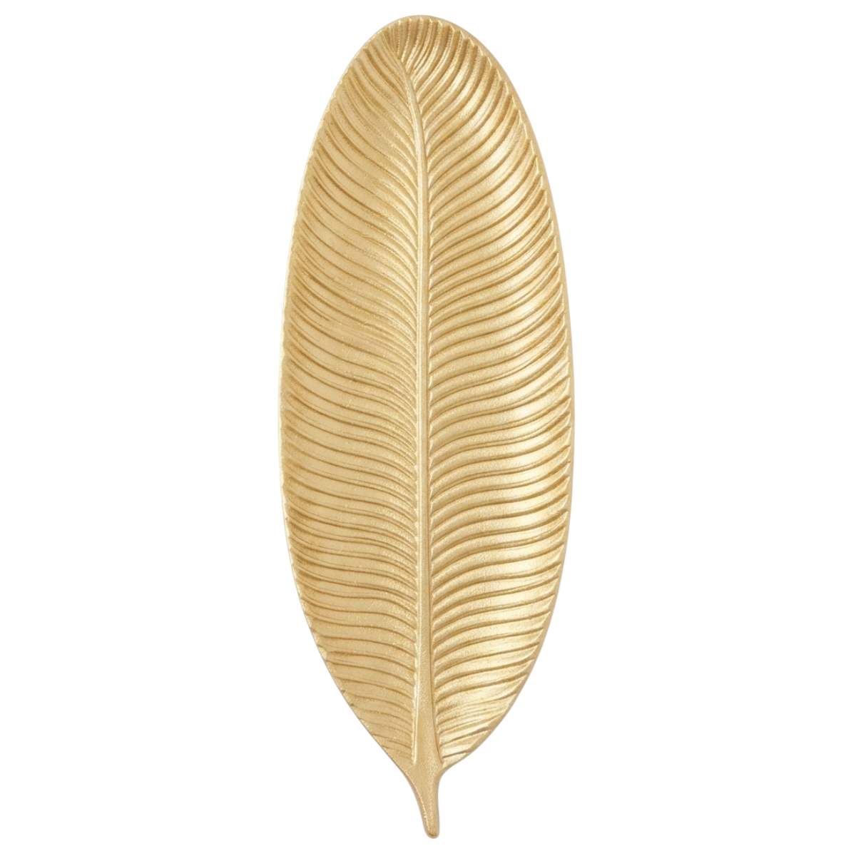 Dekotablett Palmenblatt Gold 59x22cm Tischdeko Hochzeitdeko Obstschale