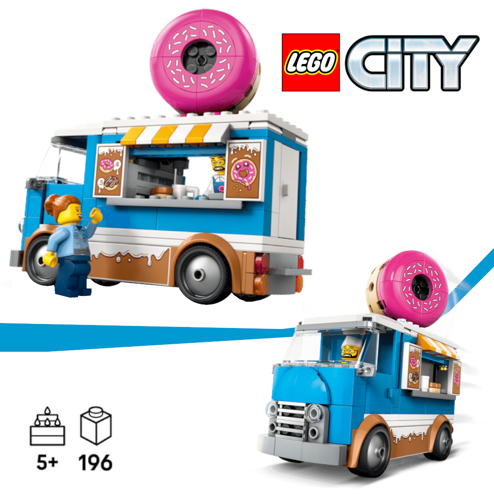 LEGO 60452 - City - Donut Truck mit 2 Minifiguren und Polizistin