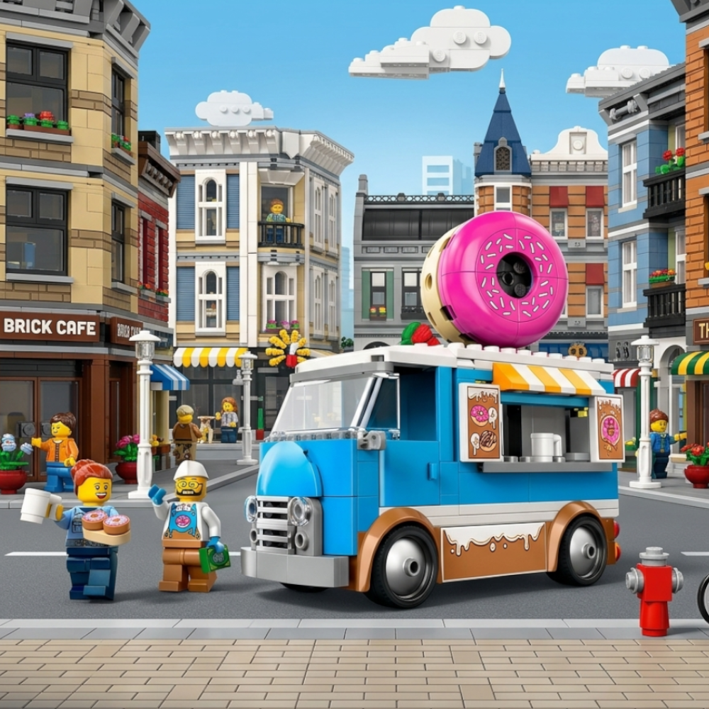 LEGO 60452 - City - Donut Truck mit 2 Minifiguren und Polizistin