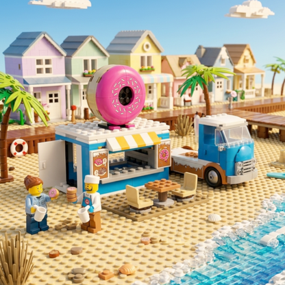 LEGO 60452 - City - Donut Truck mit 2 Minifiguren und Polizistin