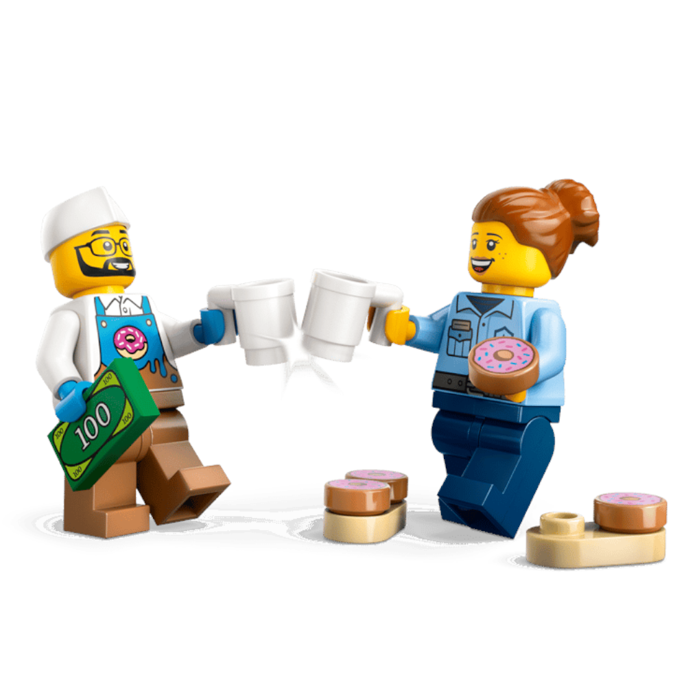 LEGO 60452 - City - Donut Truck mit 2 Minifiguren und Polizistin