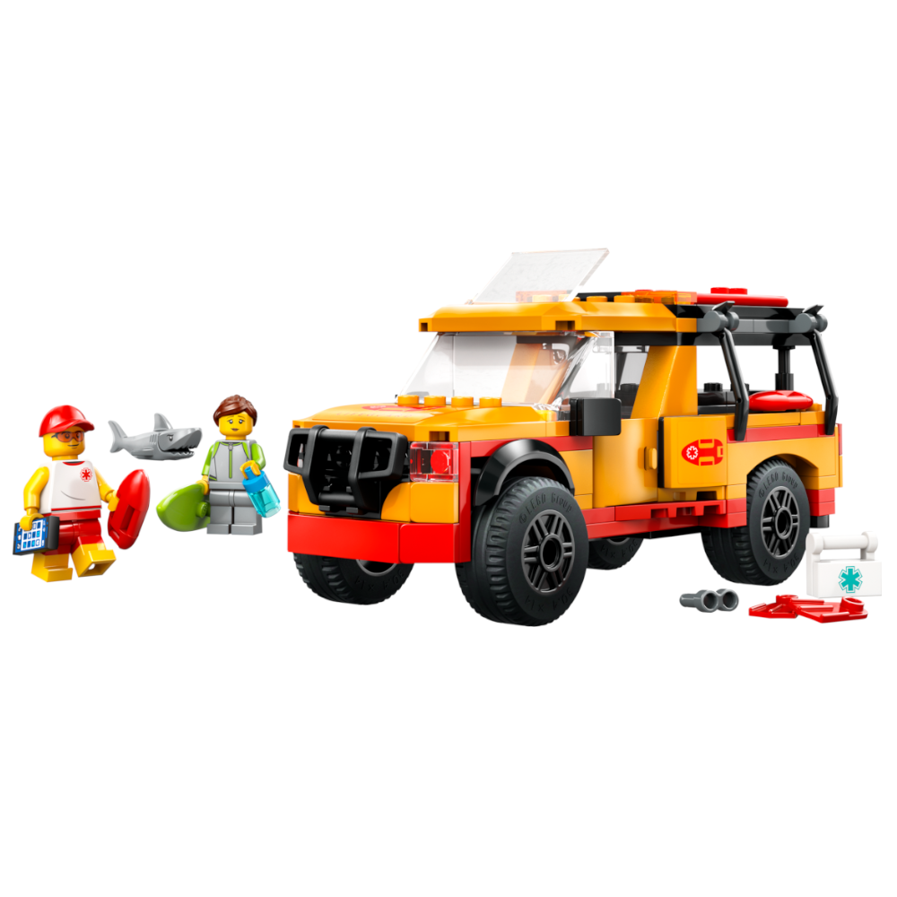LEGO 60453 - City - Einsatzfahrzeug der Rettungsschwimmer mit Hai und Surfer