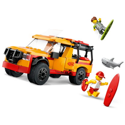 LEGO 60453 - City - Einsatzfahrzeug der Rettungsschwimmer mit Hai und Surfer