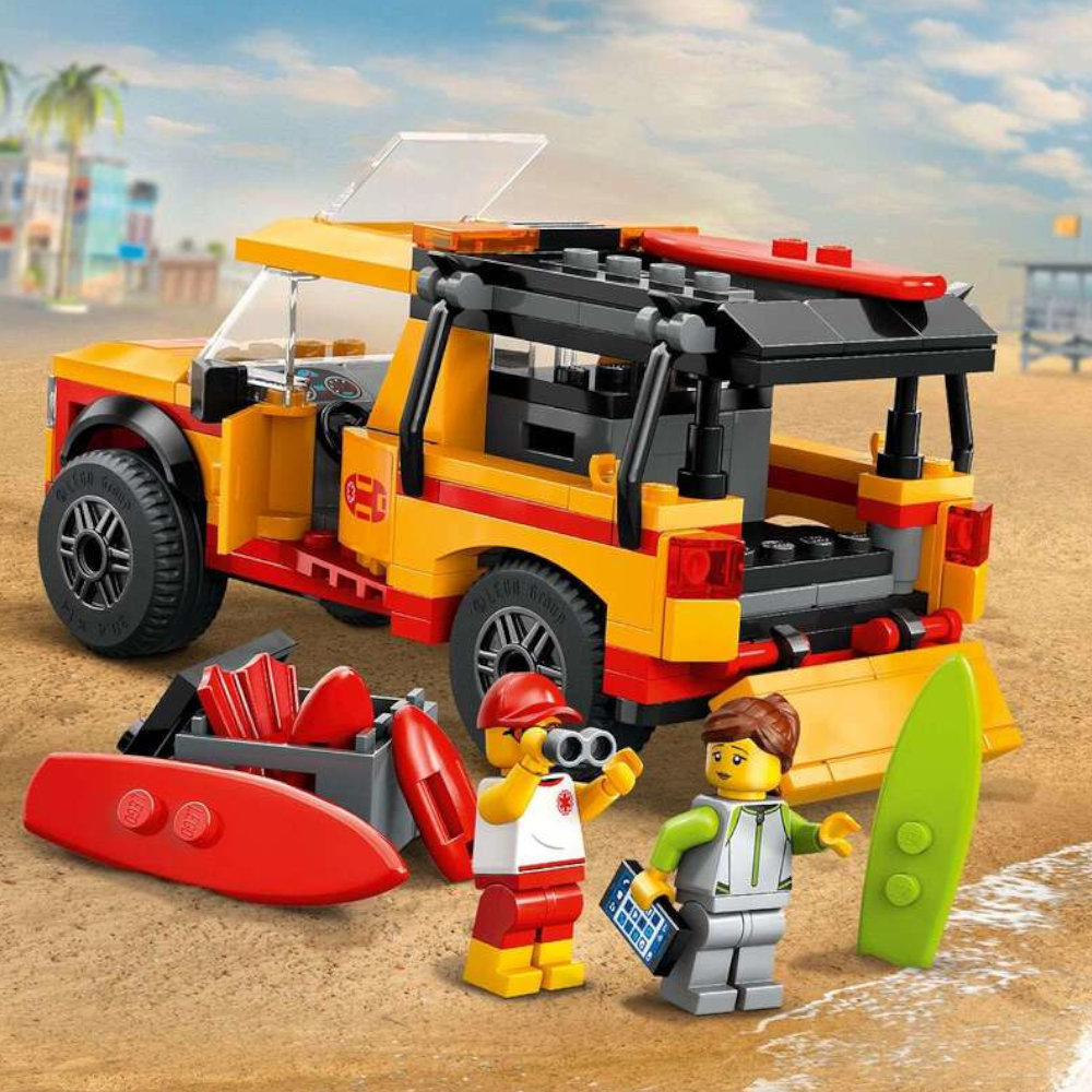 LEGO 60453 - City - Einsatzfahrzeug der Rettungsschwimmer mit Hai und Surfer
