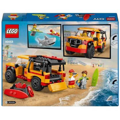 LEGO 60453 - City - Einsatzfahrzeug der Rettungsschwimmer mit Hai und Surfer