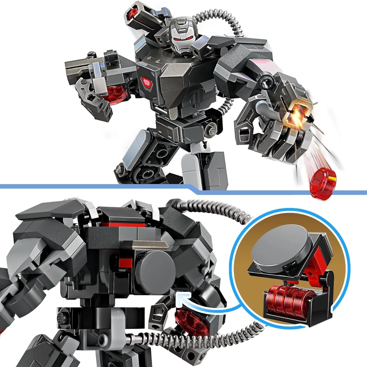 LEGO Marvel 76277 - War Machine Mech Superhelden mit 3 Shootern