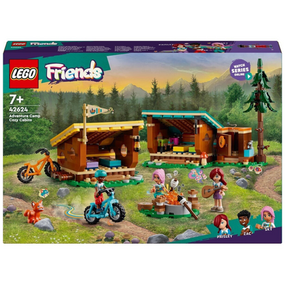 LEGO Friends 42624 - Gemütliche Hütten im Abenteuercamp mit 3 Spielfiguren