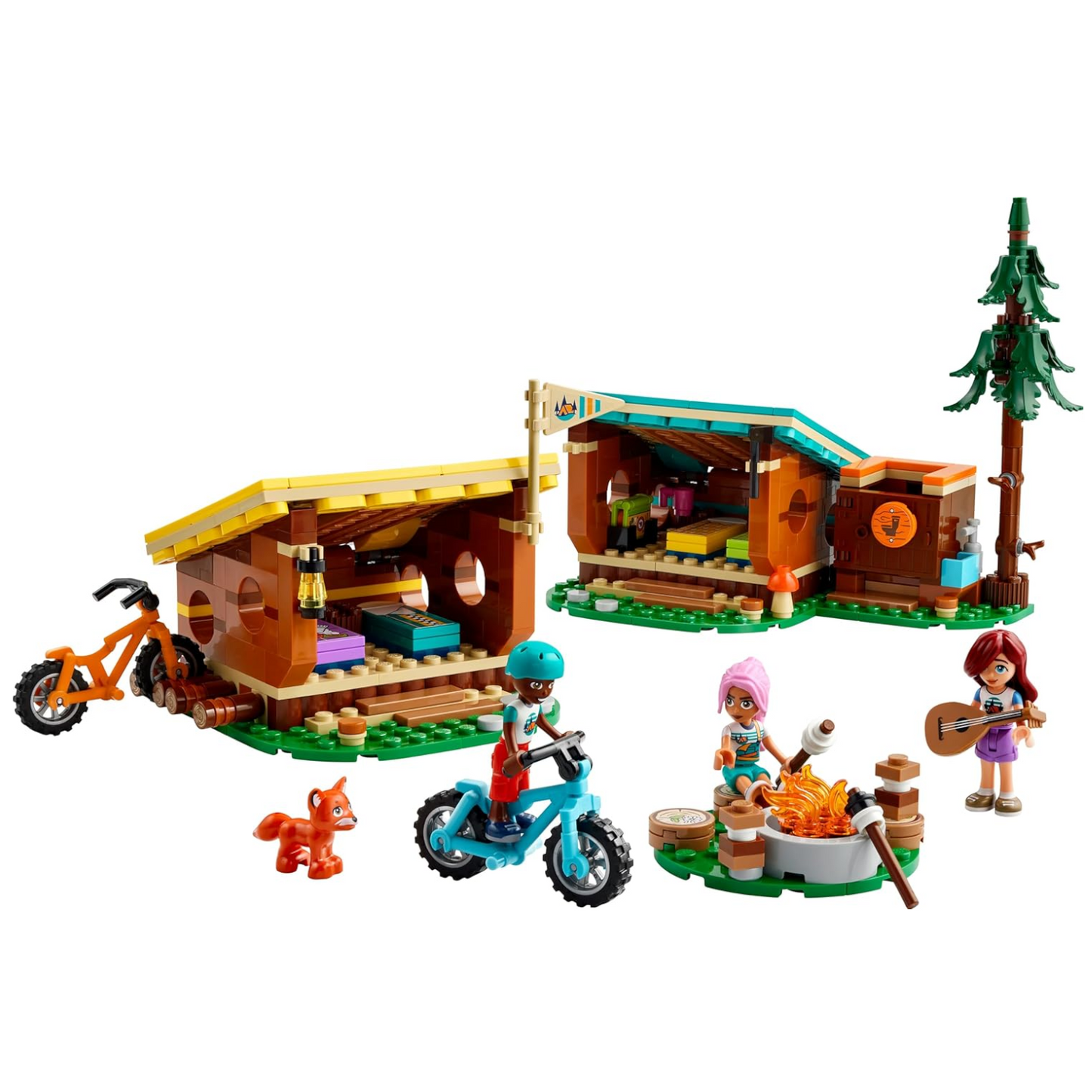 LEGO Friends 42624 - Gemütliche Hütten im Abenteuercamp mit 3 Spielfiguren