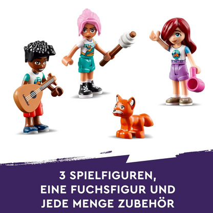 LEGO Friends 42624 - Gemütliche Hütten im Abenteuercamp mit 3 Spielfiguren