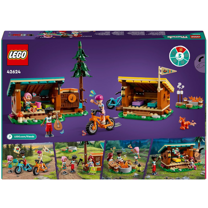 LEGO Friends 42624 - Gemütliche Hütten im Abenteuercamp mit 3 Spielfiguren