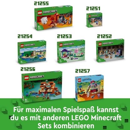 LEGO Minecraft 21256 - Das Froschhaus mit Boot, Tierfiguren & Zubehör