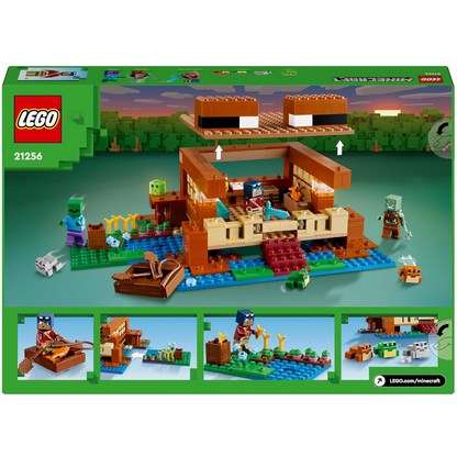 LEGO Minecraft 21256 - Das Froschhaus mit Boot, Tierfiguren & Zubehör