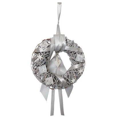 Livarno Home Weihnachtskranz Grau 28cm Adventskranz Hängend Türdeko