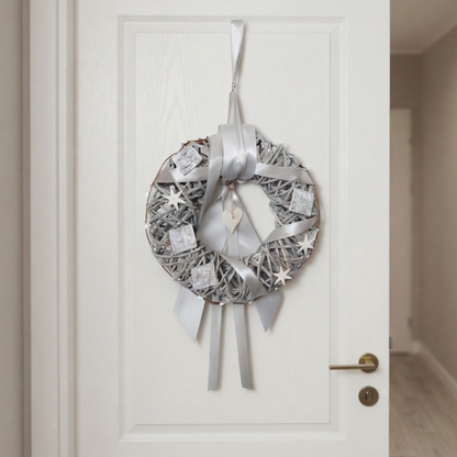 Livarno Home Weihnachtskranz Grau 28cm Adventskranz Hängend Türdeko
