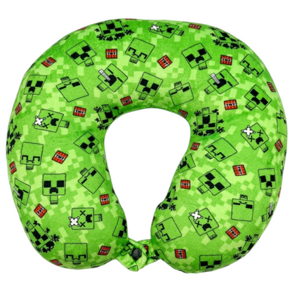 Minecraft Nackenkissen für Kinder Reisekissen Auto Creeper Gaming Geschenkidee