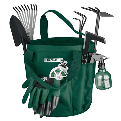 Parkside Gartenwerkzeug-Set mit Tragetasche & Sprühflasche