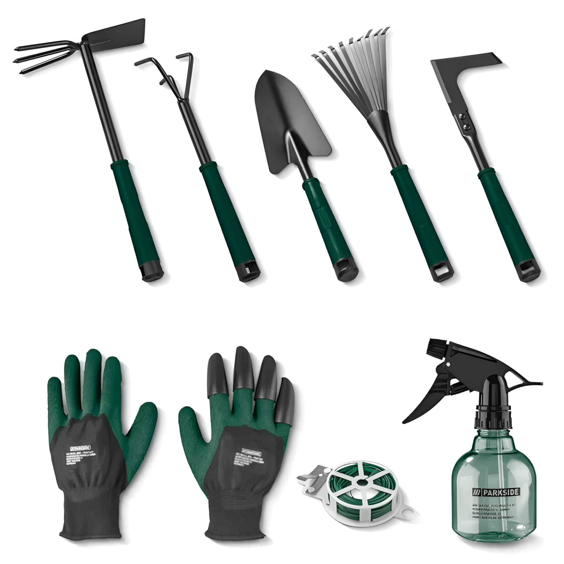 Parkside Gartenwerkzeug-Set mit Tragetasche & Sprühflasche