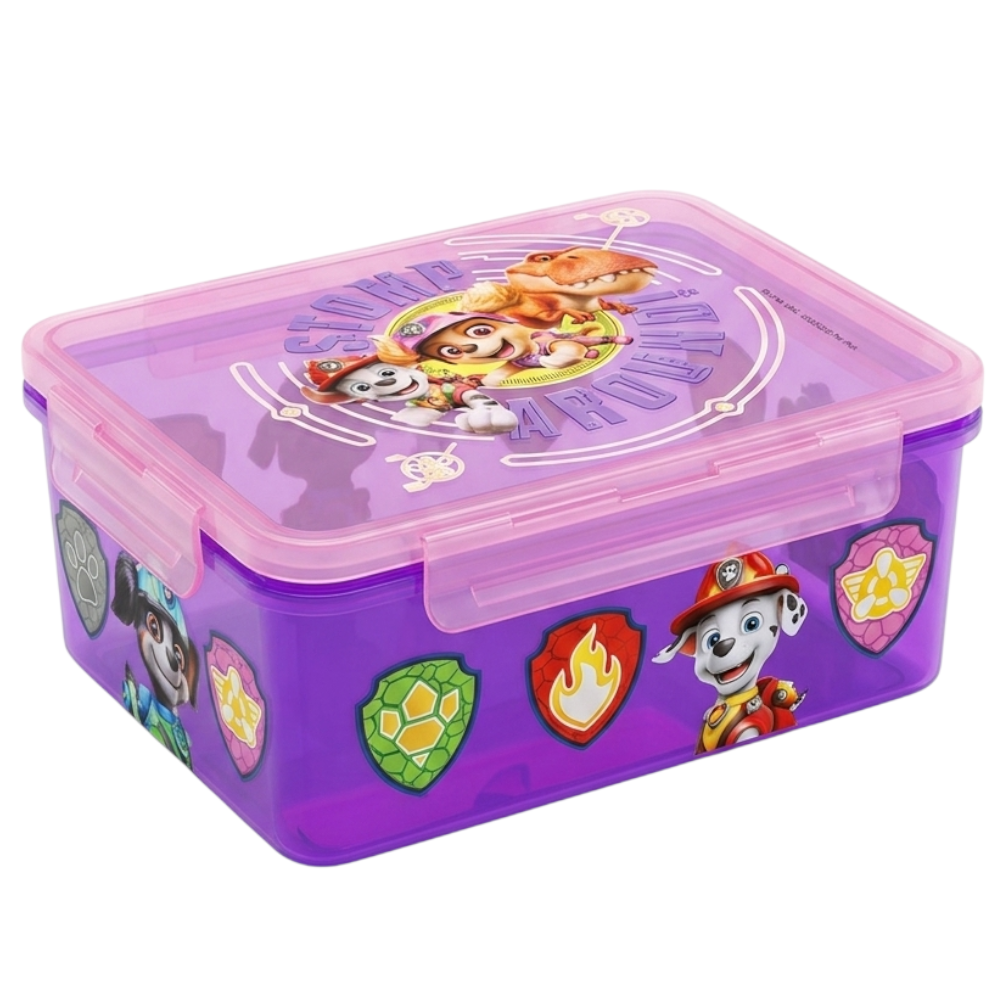 Paw Patrol Dino Film Brotdose Lunchbox Frischhaltedose Lila Pink Mädchen