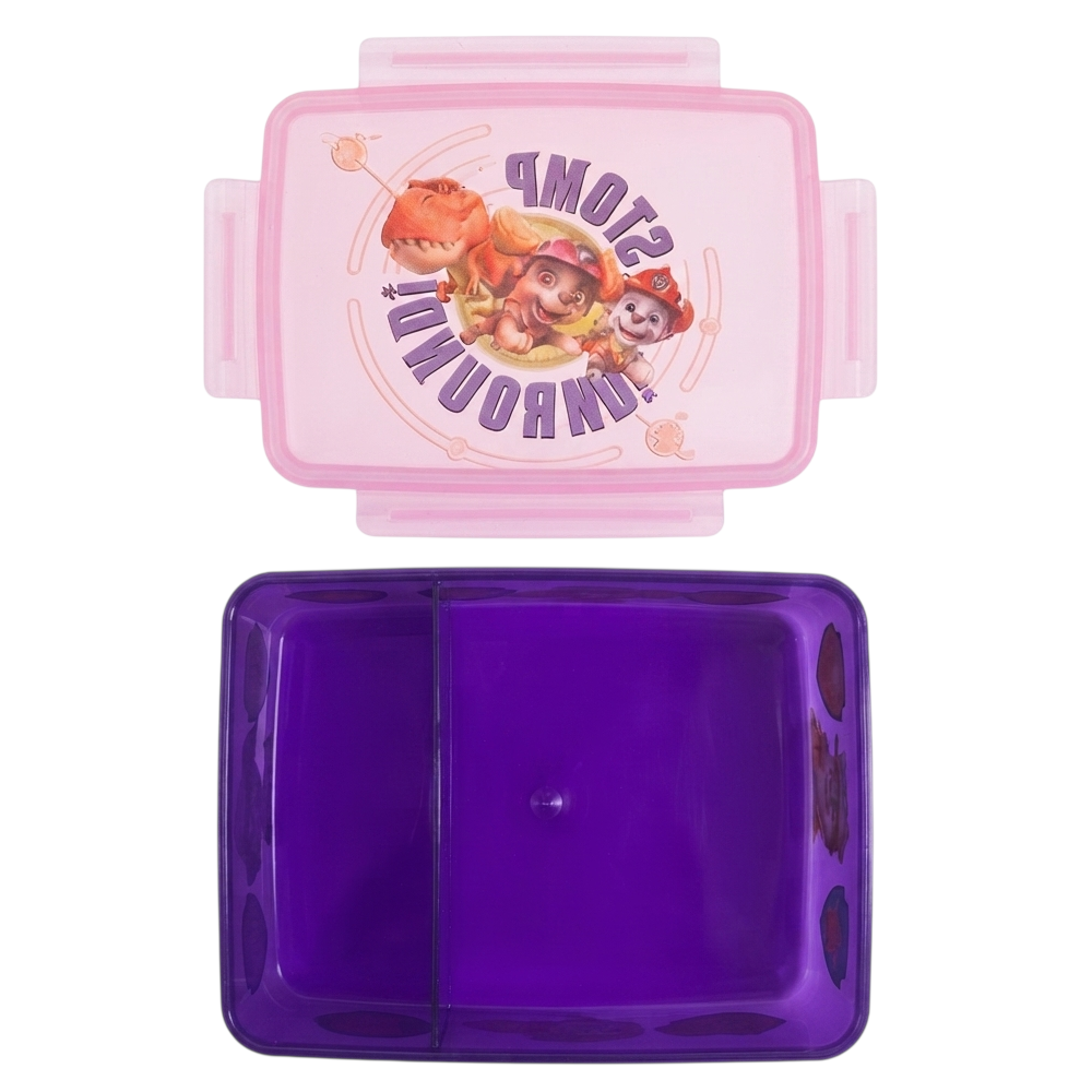 Paw Patrol Dino Film Brotdose Lunchbox Frischhaltedose Lila Pink Mädchen