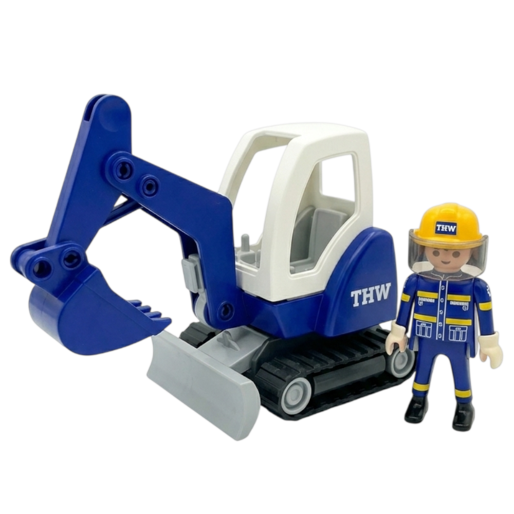 Playmobil 5096 - THW Minibagger Baustelle - Technisches Hilfswerk - Rarität