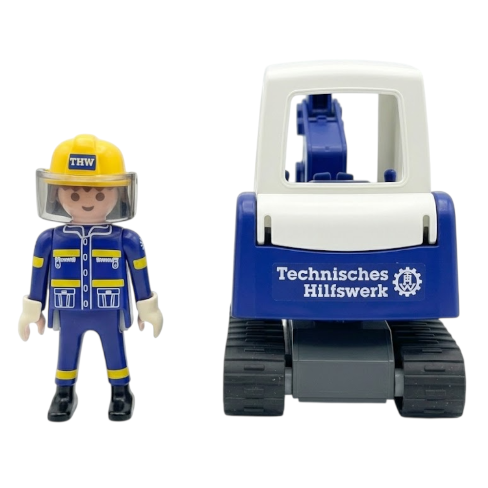 Playmobil 5096 - THW Minibagger Baustelle - Technisches Hilfswerk - Rarität