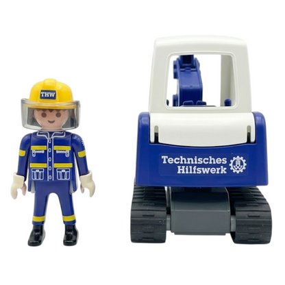 Playmobil 5096 - THW Minibagger Baustelle - Technisches Hilfswerk - Rarität
