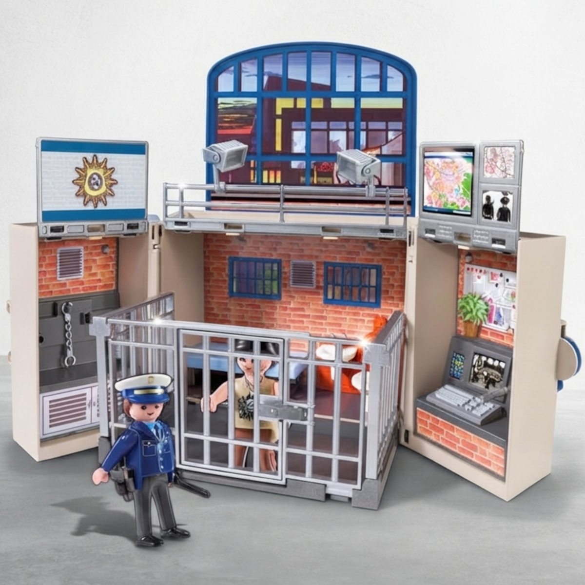 Playmobil 5421 - City Action - Polizeistation Aufklapp-Spiel-Box für Unterwegs