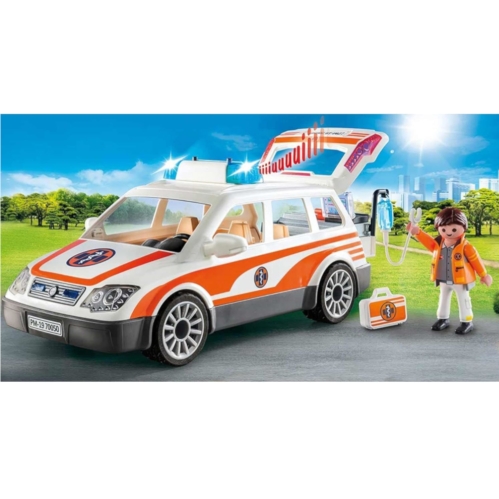 Playmobil 70050 - City Life - Notarzt-PKW mit Licht und Sound
