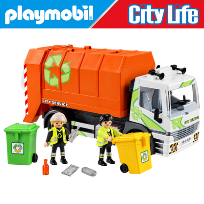 Playmobil 70200 - City Life - Müllwagen mit Mülltonnen und Zubehör