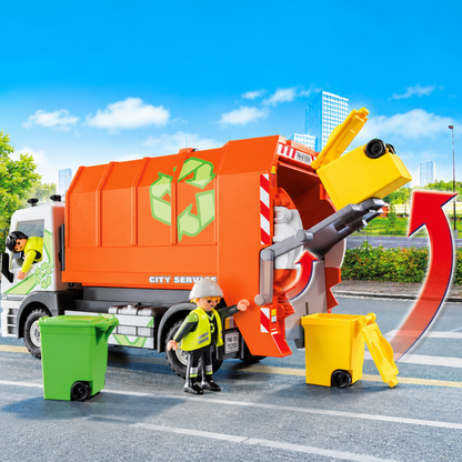 Playmobil 70200 - City Life - Müllwagen mit Mülltonnen und Zubehör