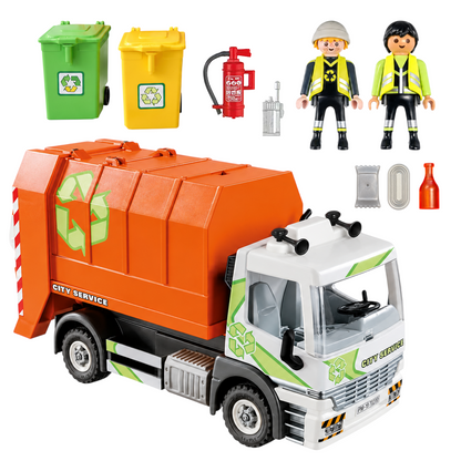 Playmobil 70200 - City Life - Müllwagen mit Mülltonnen und Zubehör