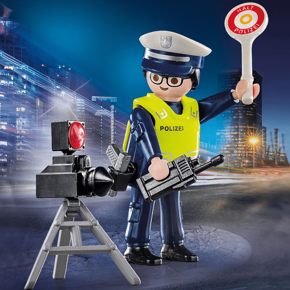 Playmobil 70304 - Polizist mit Radarfalle Pistole Blitzer Funkgerät