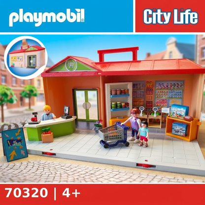 Playmobil 70320 - City Life - Supermarkt zum Mitnehmen (Tragekoffer)