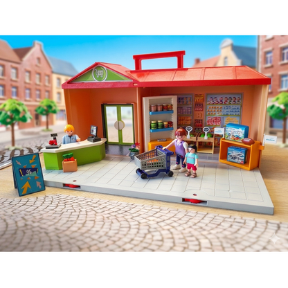 Playmobil 70320 - City Life - Supermarkt zum Mitnehmen (Tragekoffer)