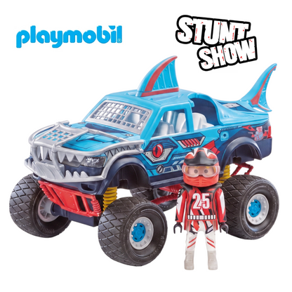 Playmobil 70550 - Stuntshow - Monstertruck Hai mit Federung - Geländefahrzeug