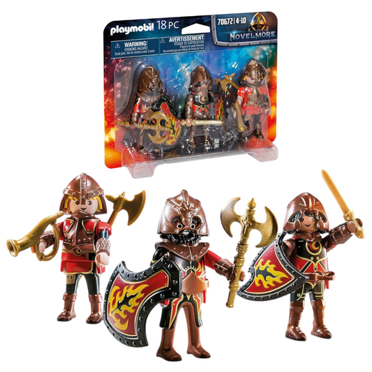 Playmobil 70672 - Novelmore - 3er Set Burnham Raiders - Ritter Figuren