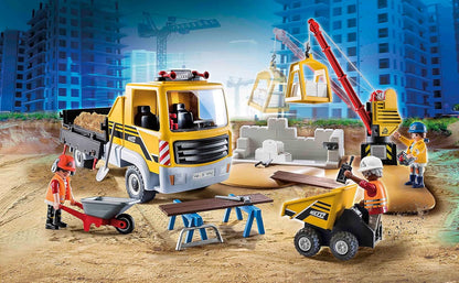 Playmobil 70742 - City Action - Baustelle mit Kipplaster - LKW Lastwagen