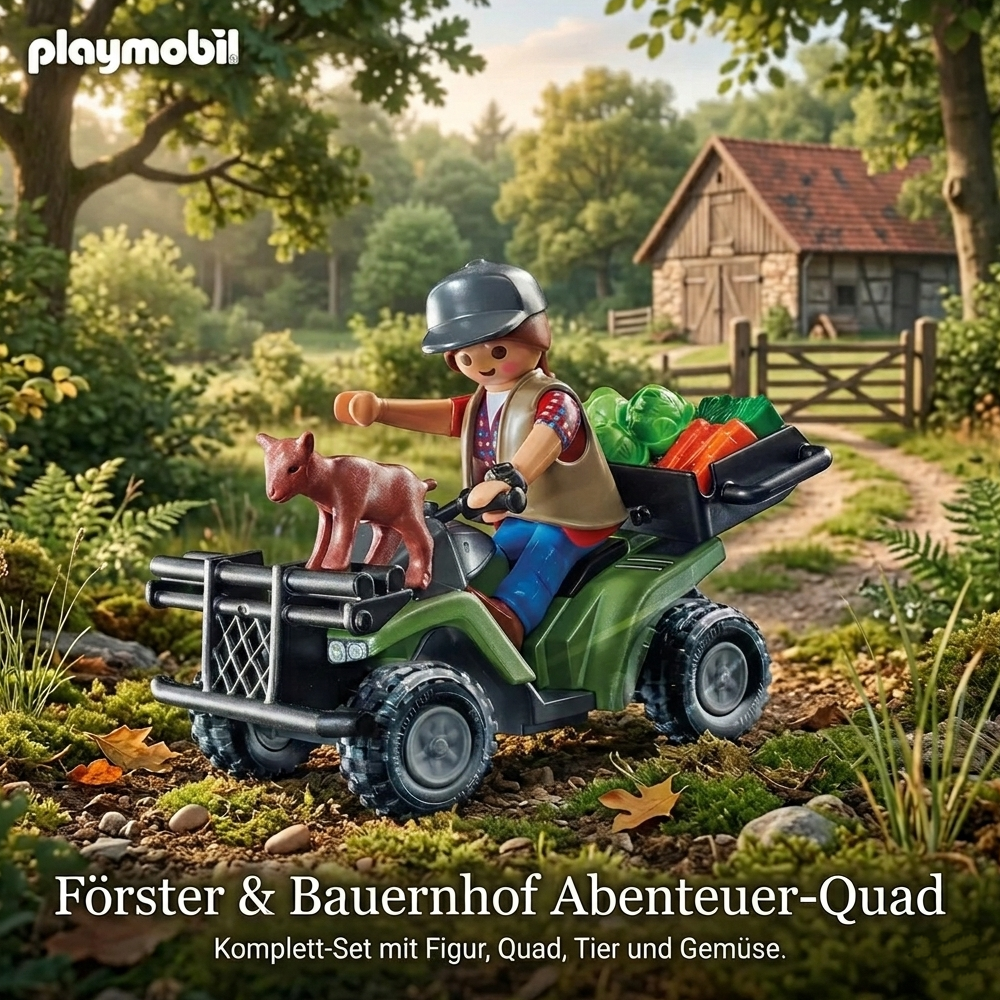 Playmobil 71041 - City Action - Försterin mit Quad - Bauernhof