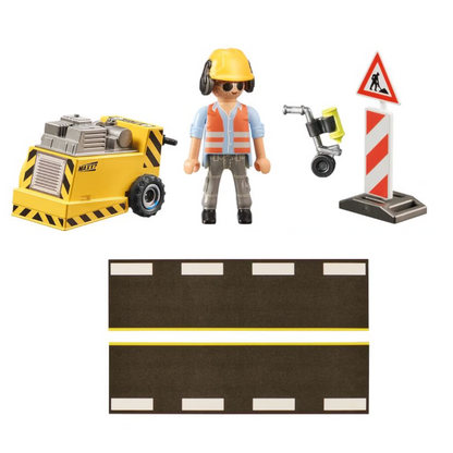 Playmobil 71185 - City Action - Bauarbeiter mit Kantenfräser - Geschenkset