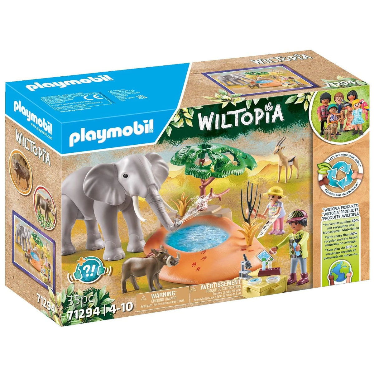 Playmobil 71294 - Wiltopia - Spritztour zum Wasserloch mit Elefant