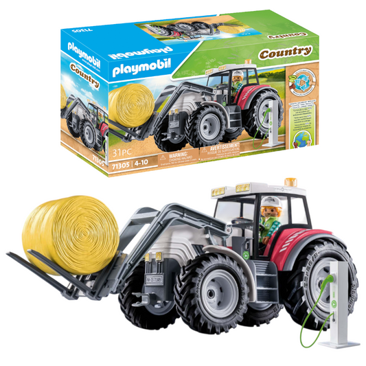Playmobil 71305 - Country - Großer Elektro-Traktor mit Heuballen & Ladestation